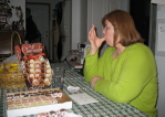 Kathys Birthday - Kathy eating cake