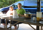 Fitzjarrald Reunion - Ginger and Marcia at breakfast